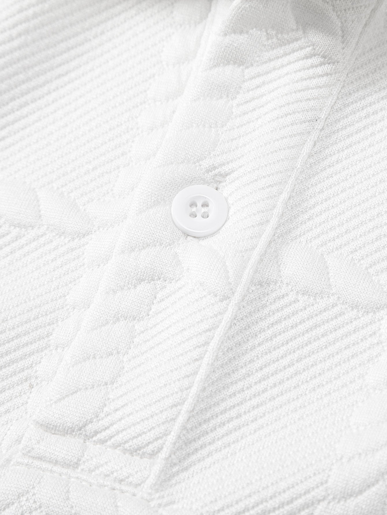 Checkered Jacquard  Polo Shirt — North Row | Close-Up
