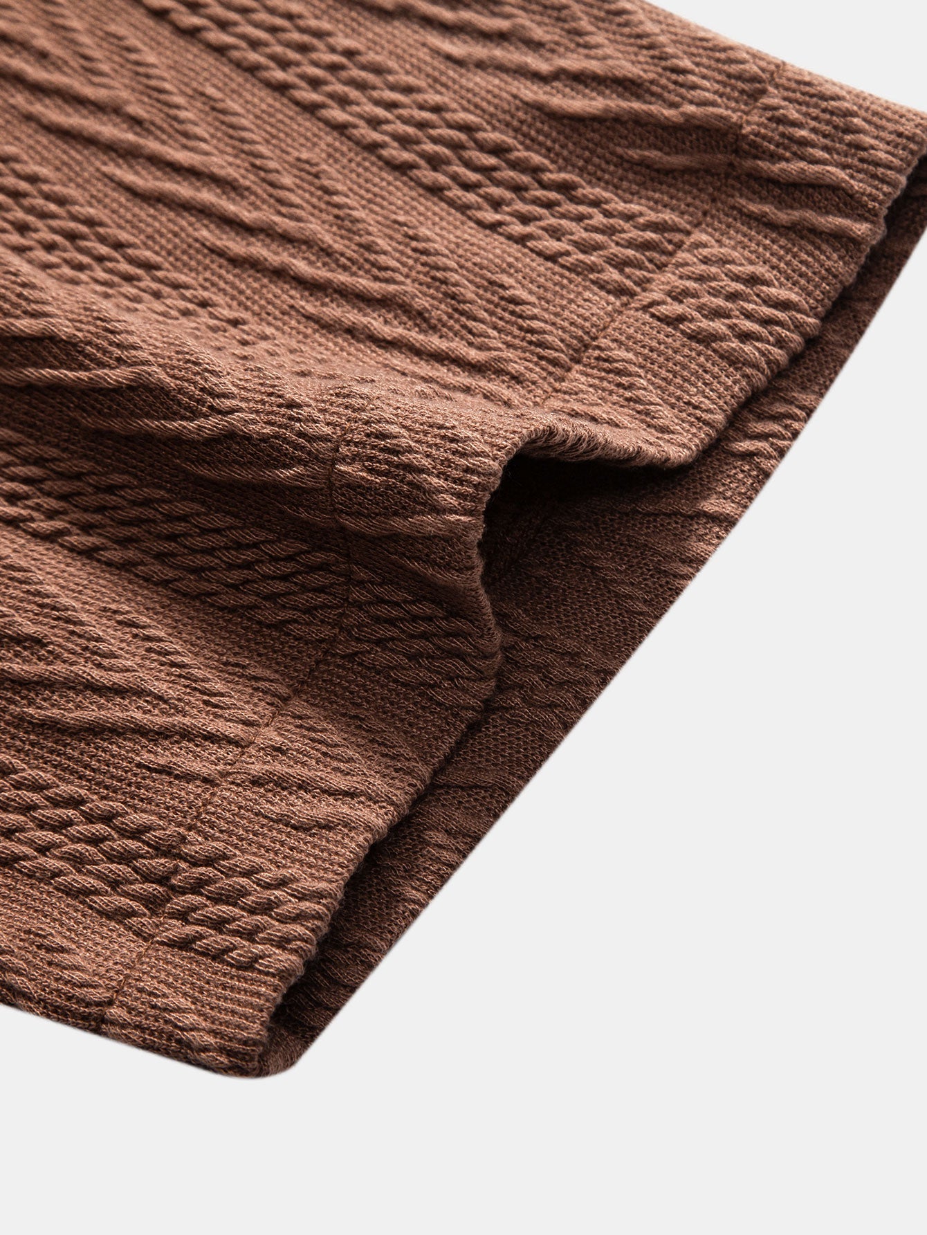 Texture Jacquard Cuban Shirt & Crinkled Textured Drawstring Shorts — North Row | View 18
