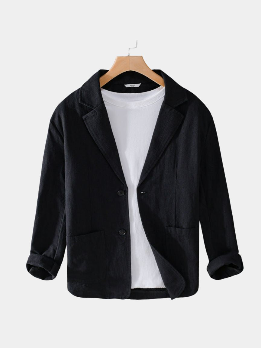 Oldbrook Summer Linen Blazer — North Row | Texture Detail