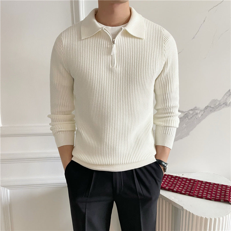 Gonjo Zipped Sweater — North Row | Detail View