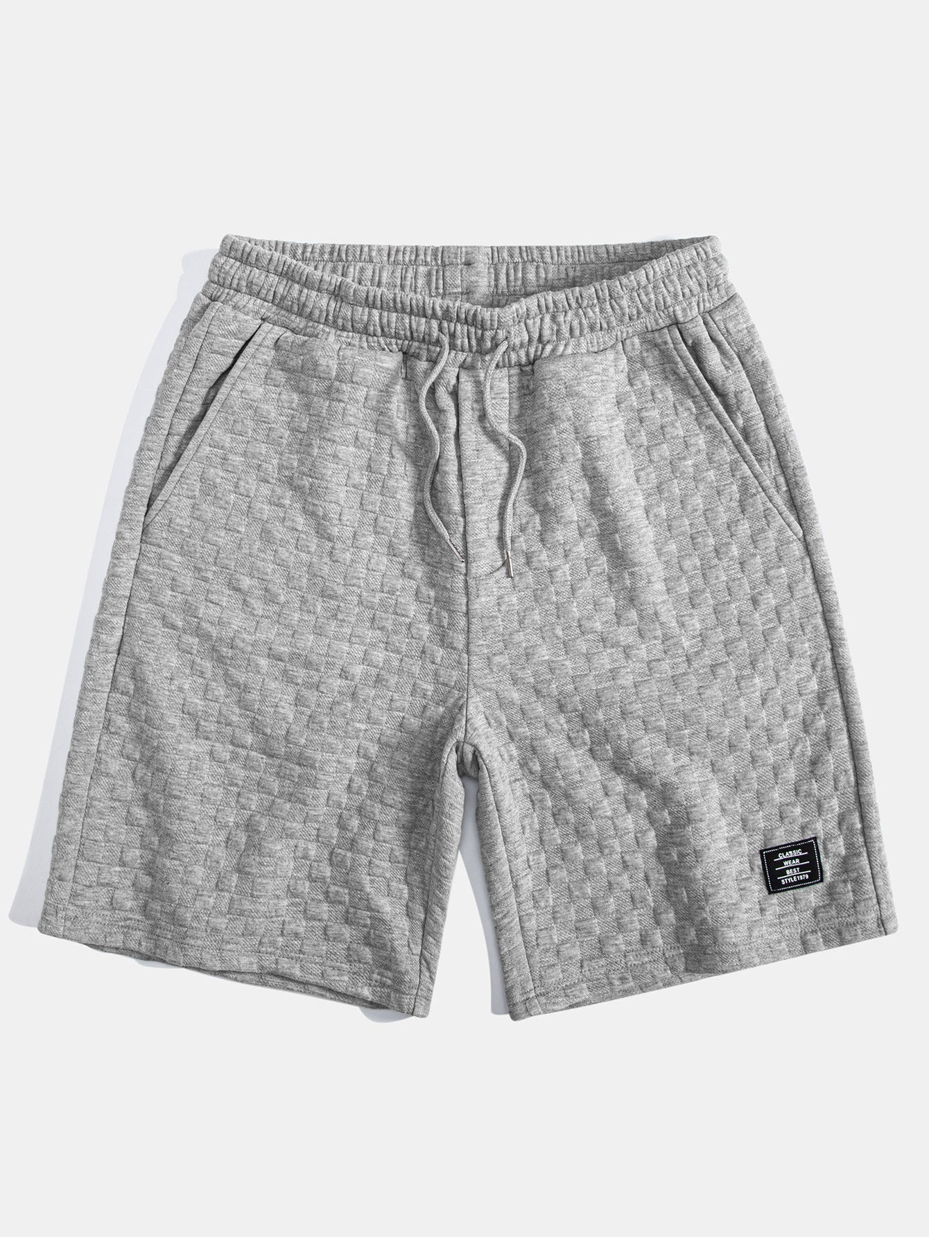 Checkerboard Jacquard  Arc Hem Hooded T-Shirt & Shorts — North Row | View 14