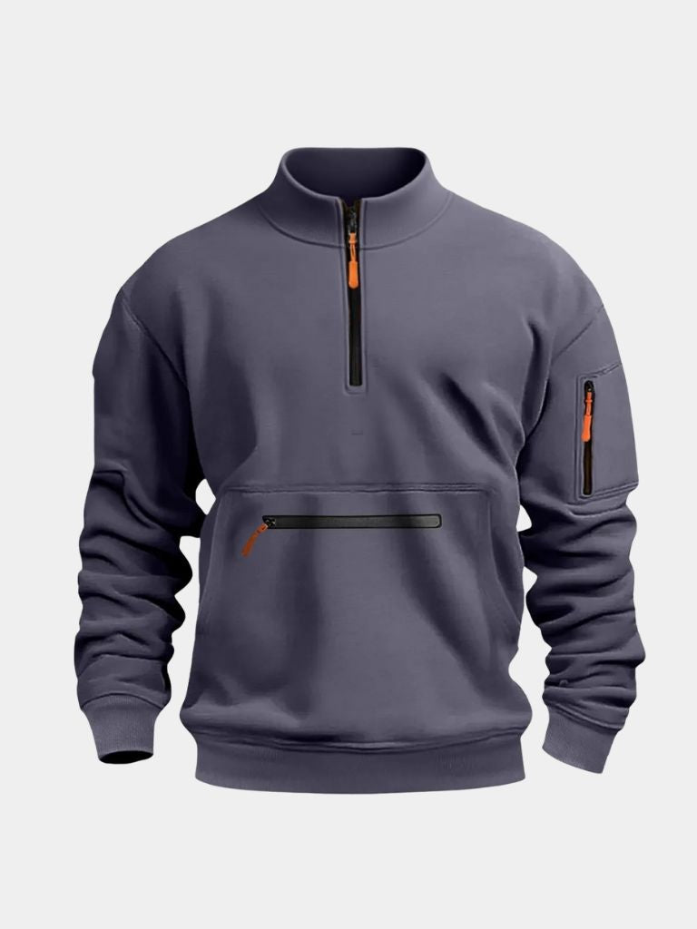 Regent Utility Quarter-Zip — North Row | Model Wearing