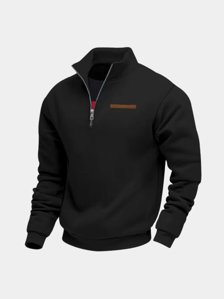 Slate Urban High Collar Pullover — North Row | Flat Lay