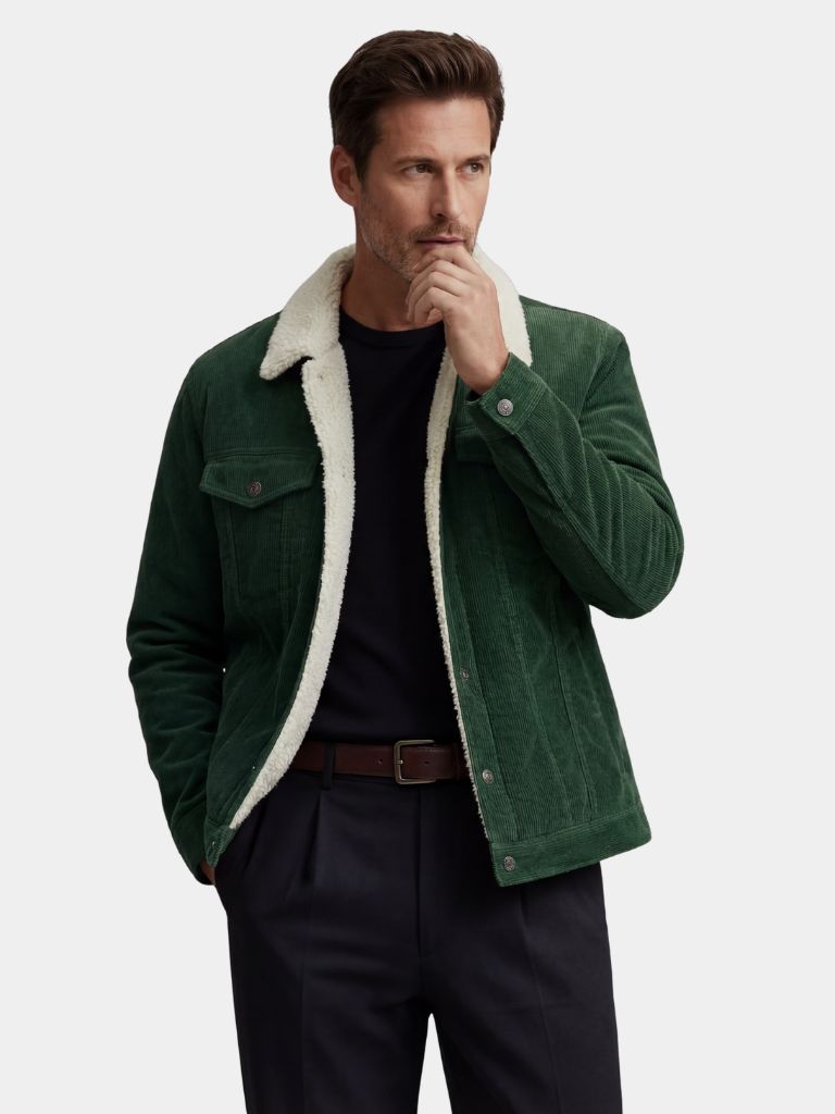 Heritage Corduroy Sherpa Jacket — North Row | Side View