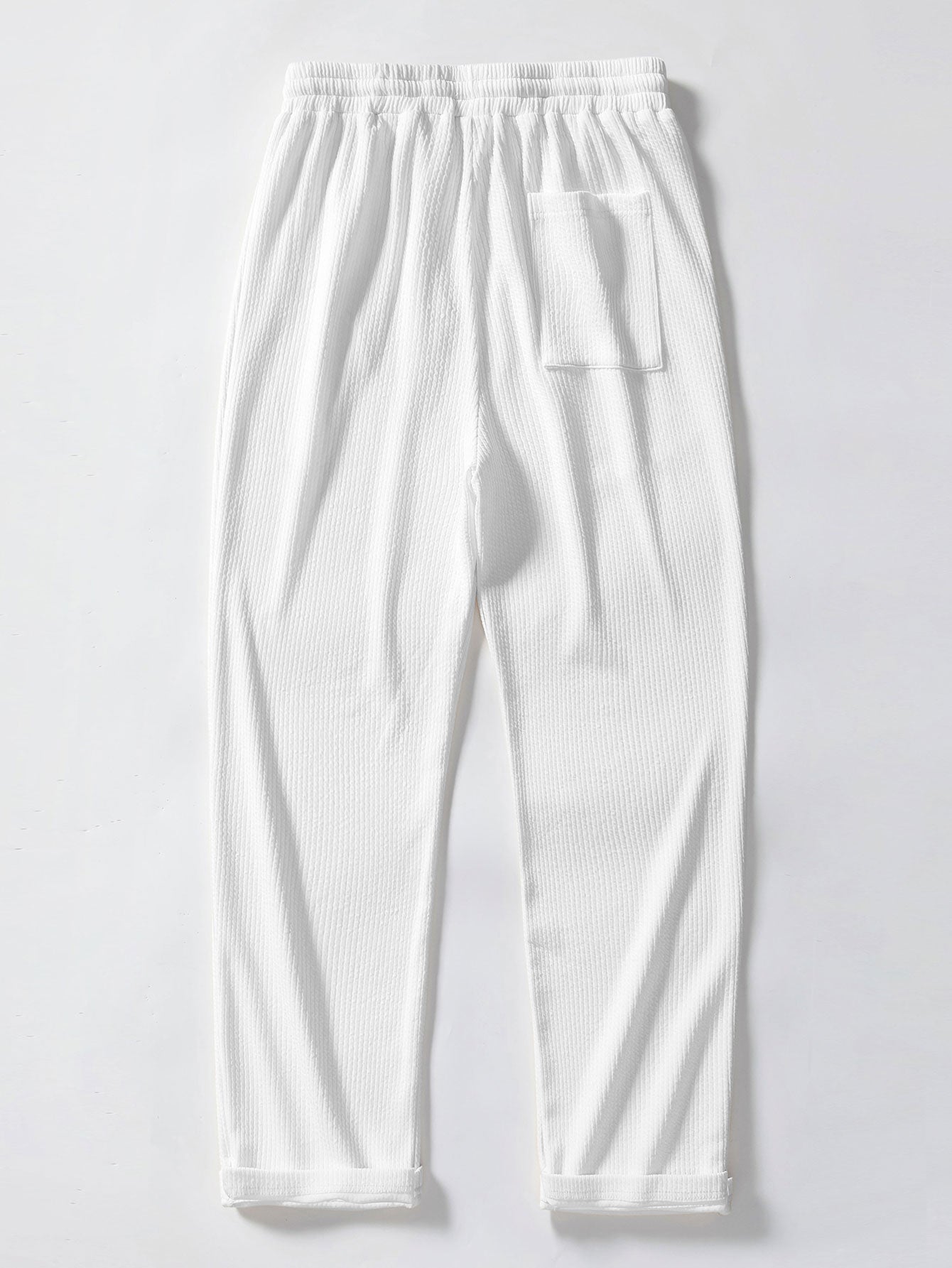 Stripe Jacquard Knit Polo Shirt & Straight Leg Ribbed Pants — North Row | View 17