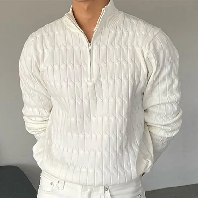 Caleb Half Zip Sweater — North Row | Front View