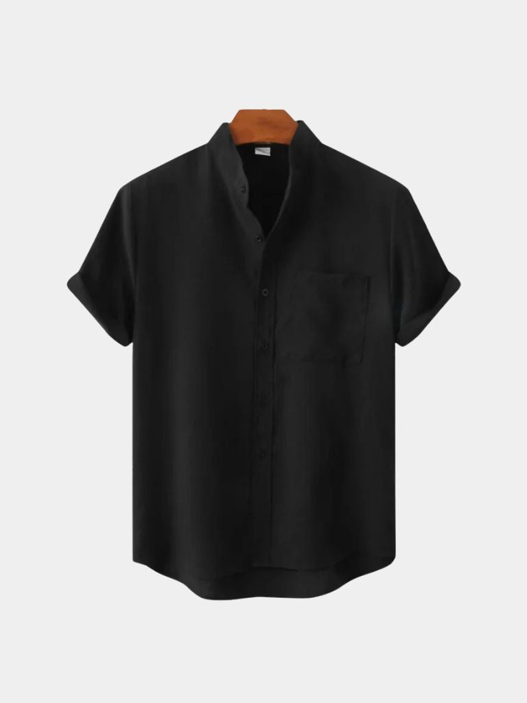 Executive Resort Linen Shirt — North Row | Front View