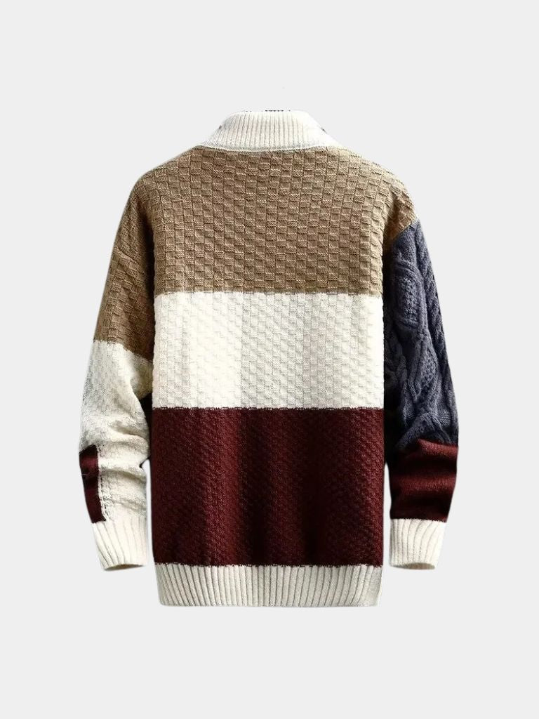 Mosaic Artisan Knit Sweater — North Row | Close-Up