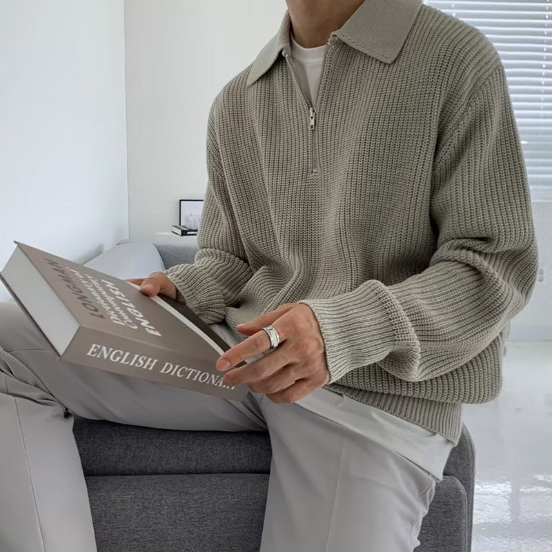 Razon Zipped Sweater — North Row | Detail View