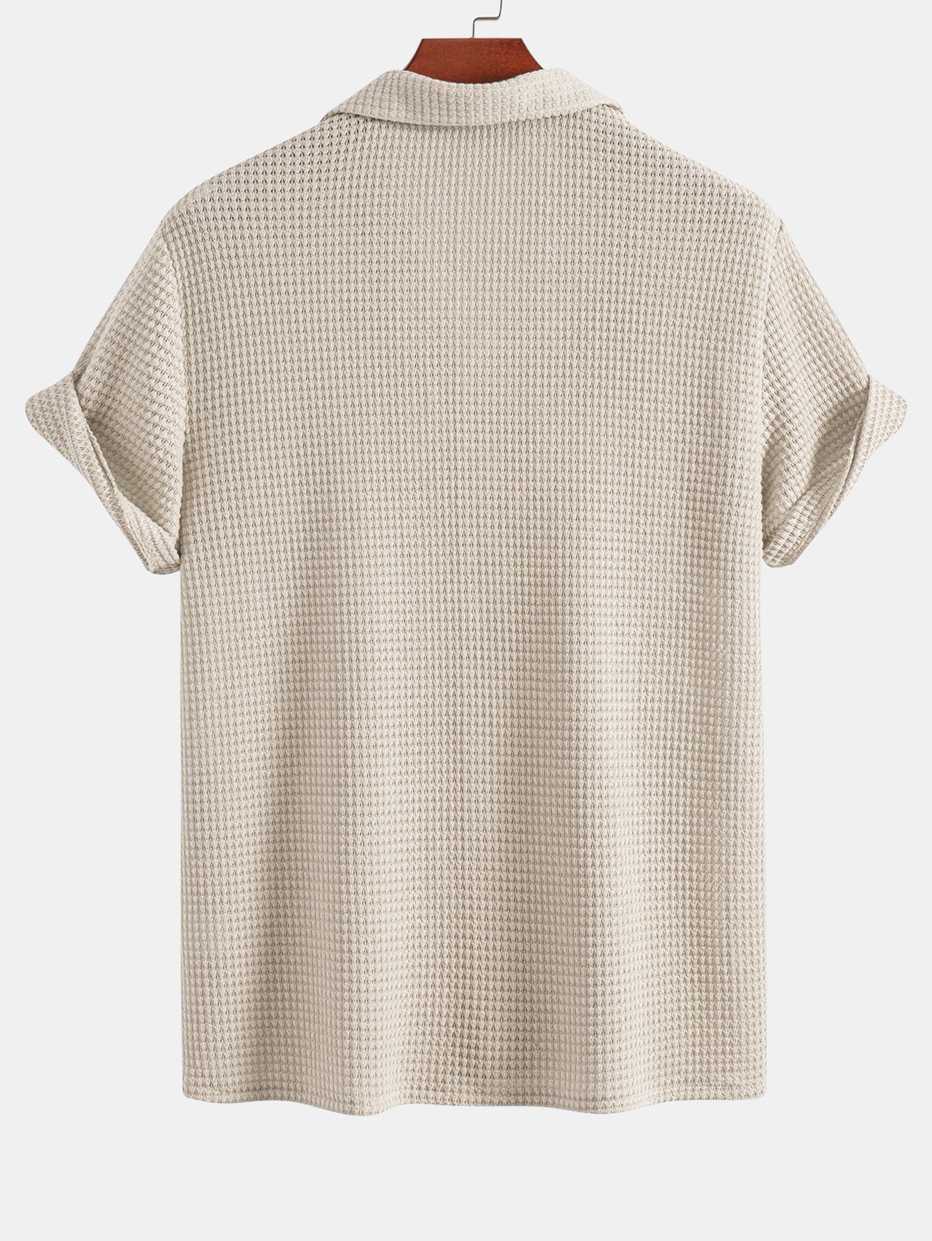 Waffle Textured Cuban Shirt & Shorts — North Row | Detail View