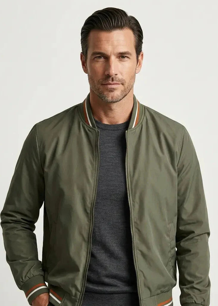 Casual Bomber Jacket — North Row | Side View