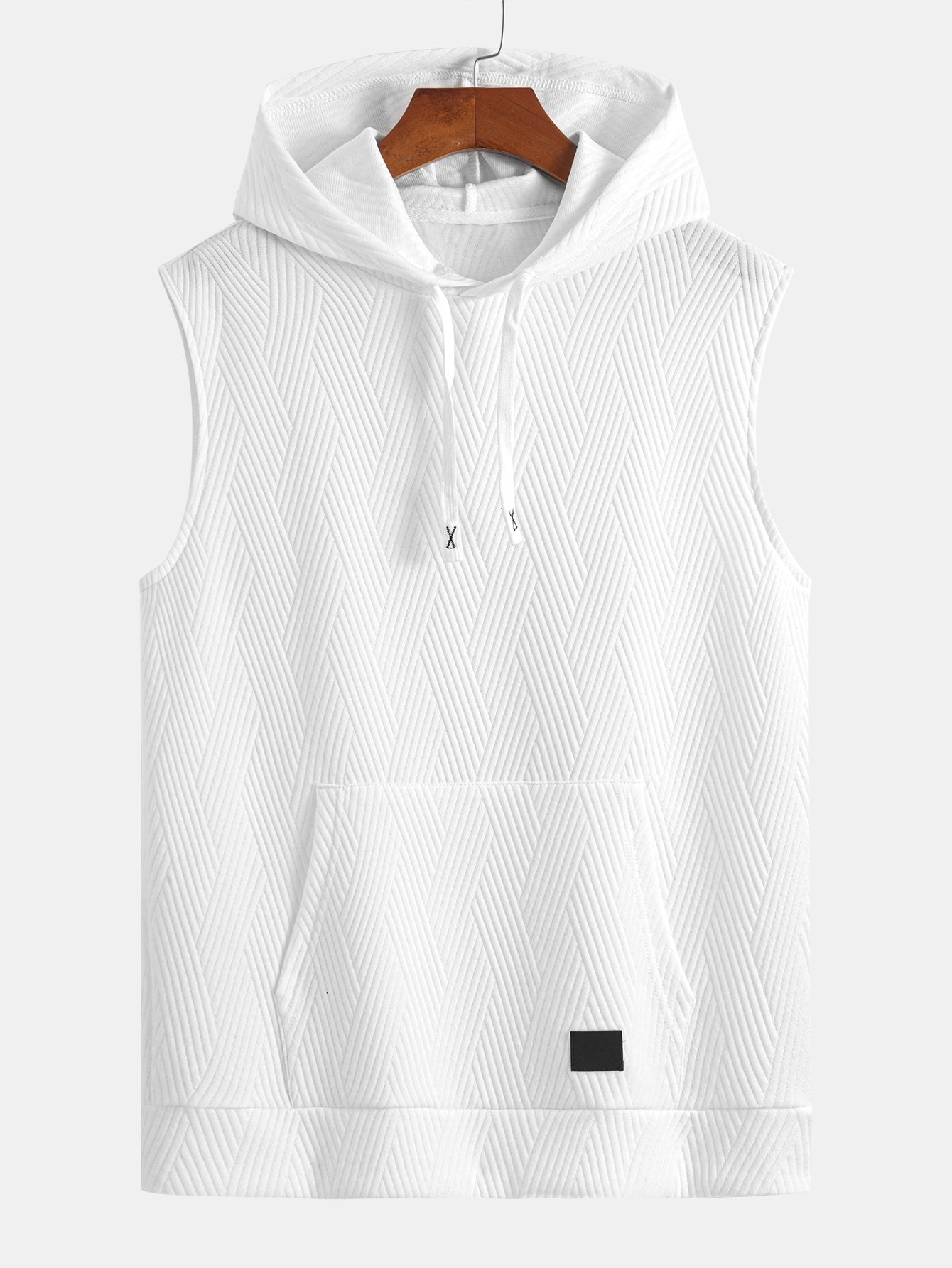 Striped Jacquard Sleeveless Hooded T-Shirt & Shorts — North Row | Worn Look