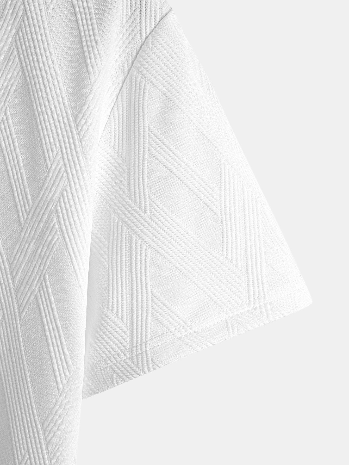 Diamond Jacquard Arc Hem T-Shirt & Diamond Jacquard Shorts — North Row | Full Length