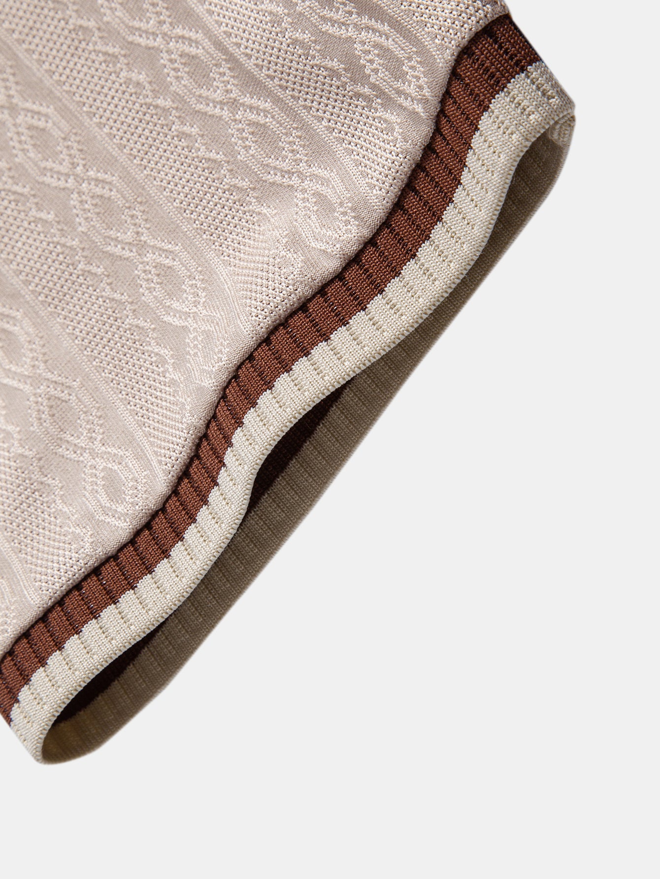 Contrast Trim Textured Zipper Knit Polo — North Row | View 13