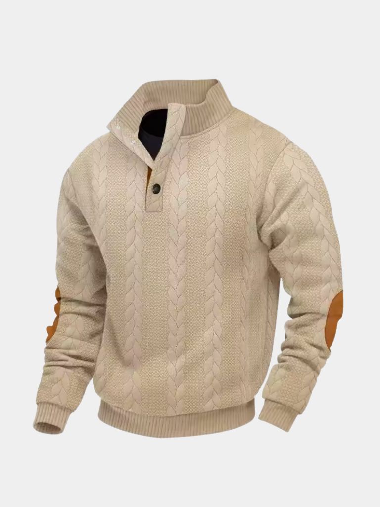 Timberline Long Collar Knit Sweater — North Row | Front View