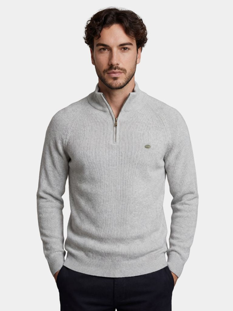 Elegant Quarter Zip Sweater — North Row | Front View