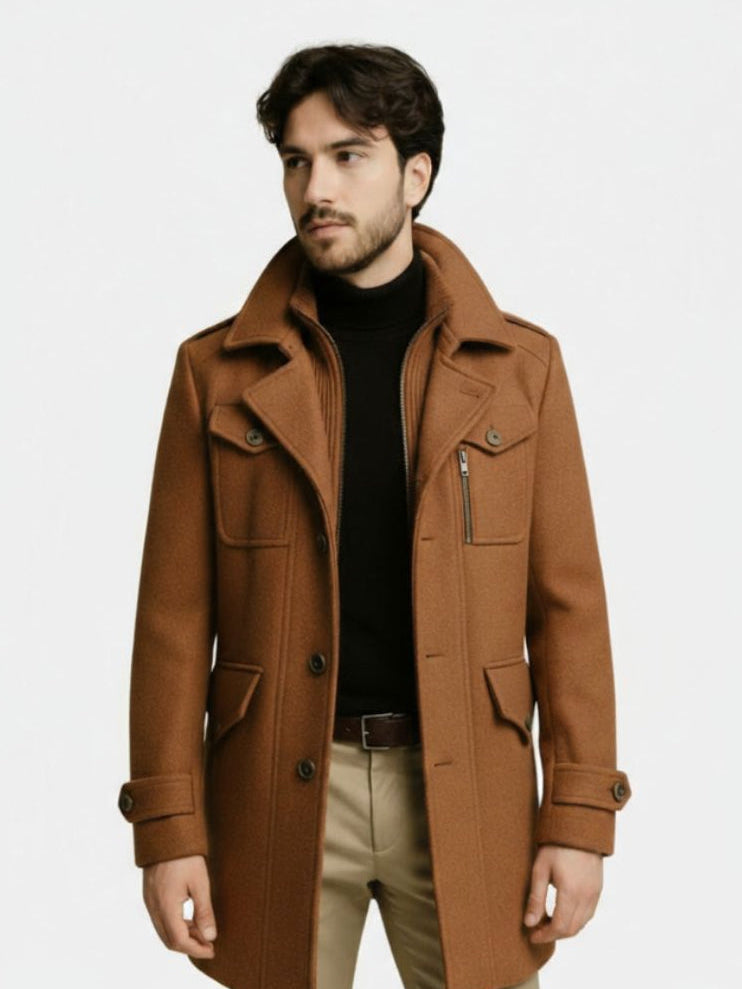 Old Money Two-Piece Winter Coat — North Row | Side View