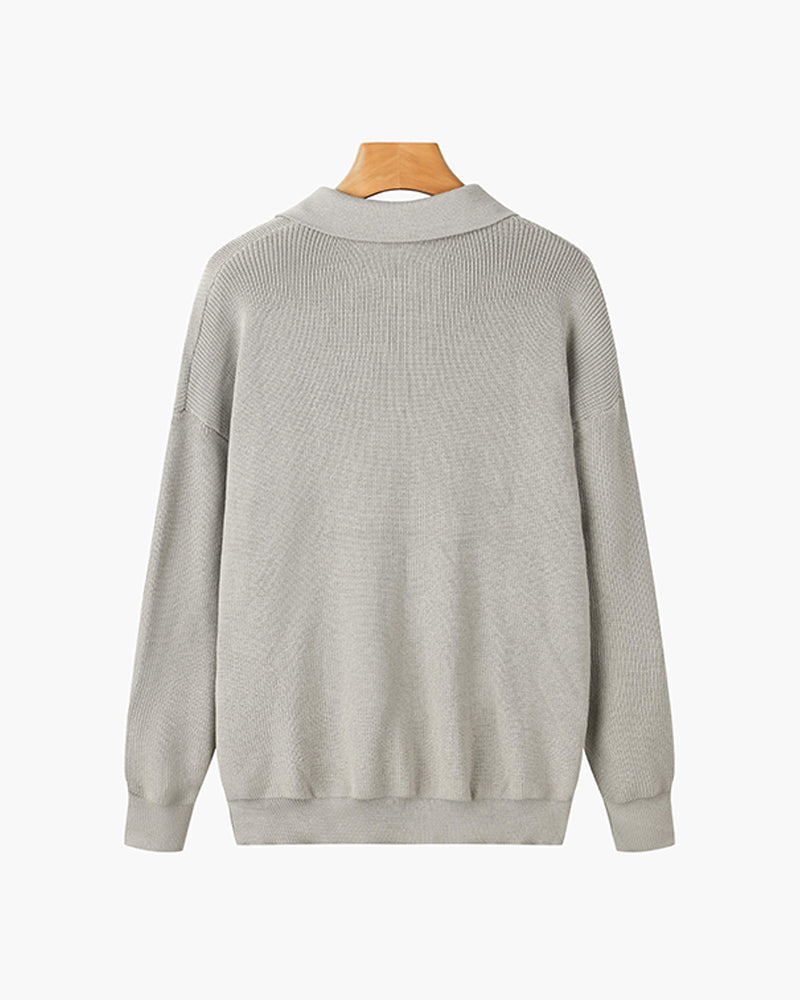 Razon Zipped Sweater — North Row | Back View