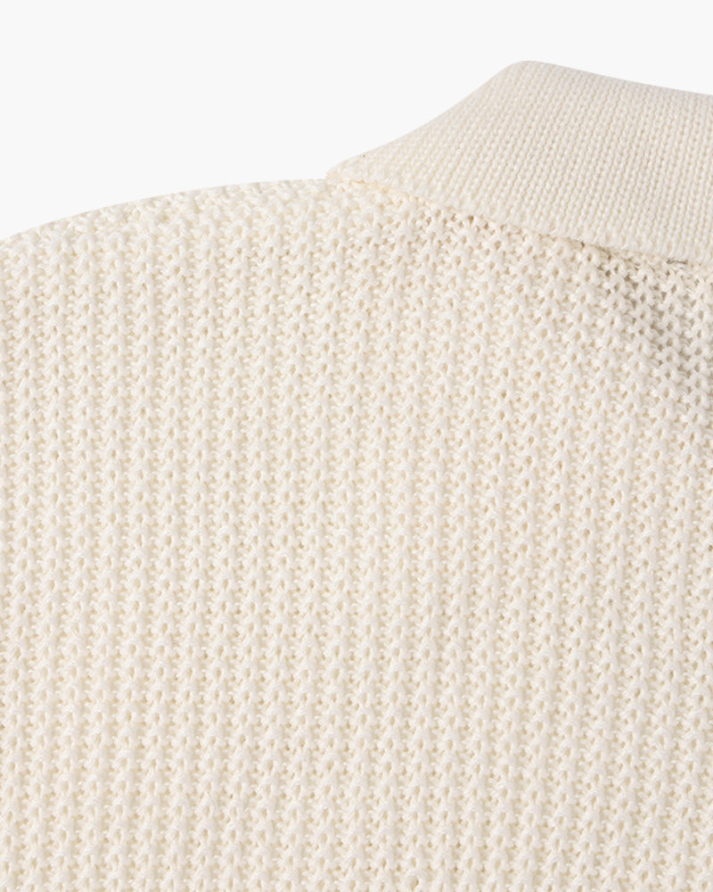 Gonjo Zipped Sweater — North Row | Texture Detail
