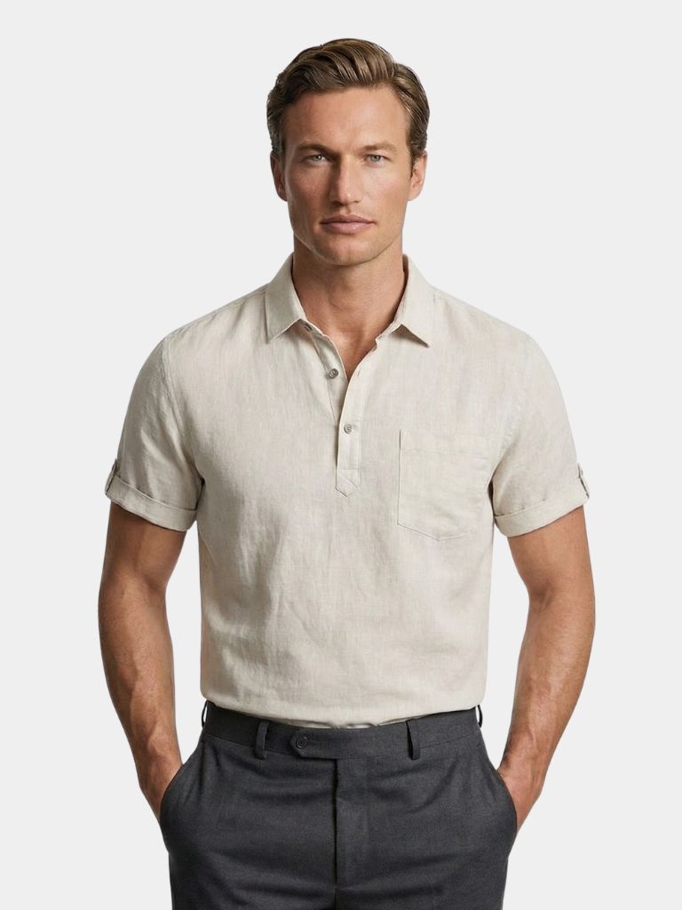 Essential Linen Shirt — North Row | Front View