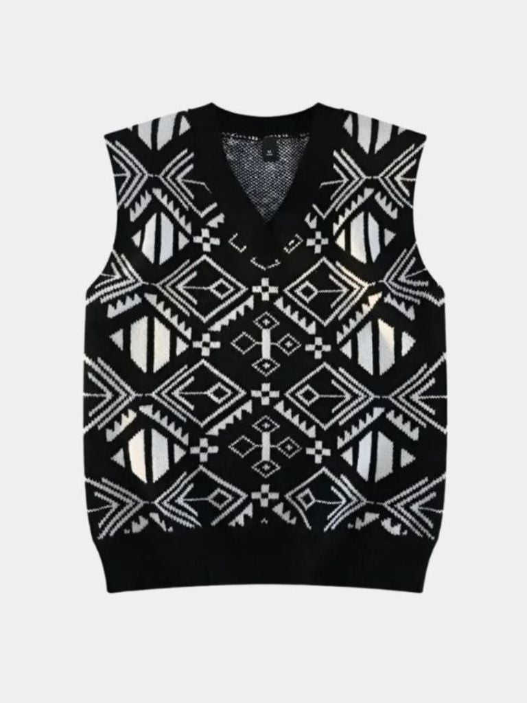 Academic Retro Knit Vest — North Row | Side View