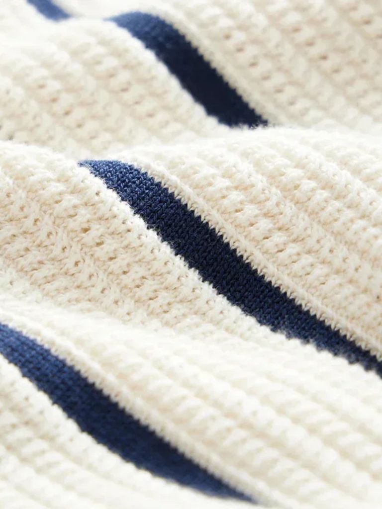 Atlantic Frame Knit Polo — North Row | Detail View