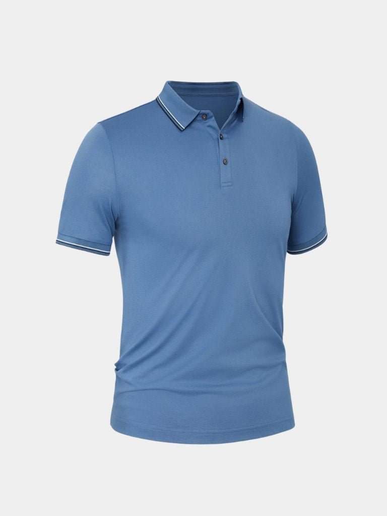 Azure Classic Polo — North Row | Collar Detail