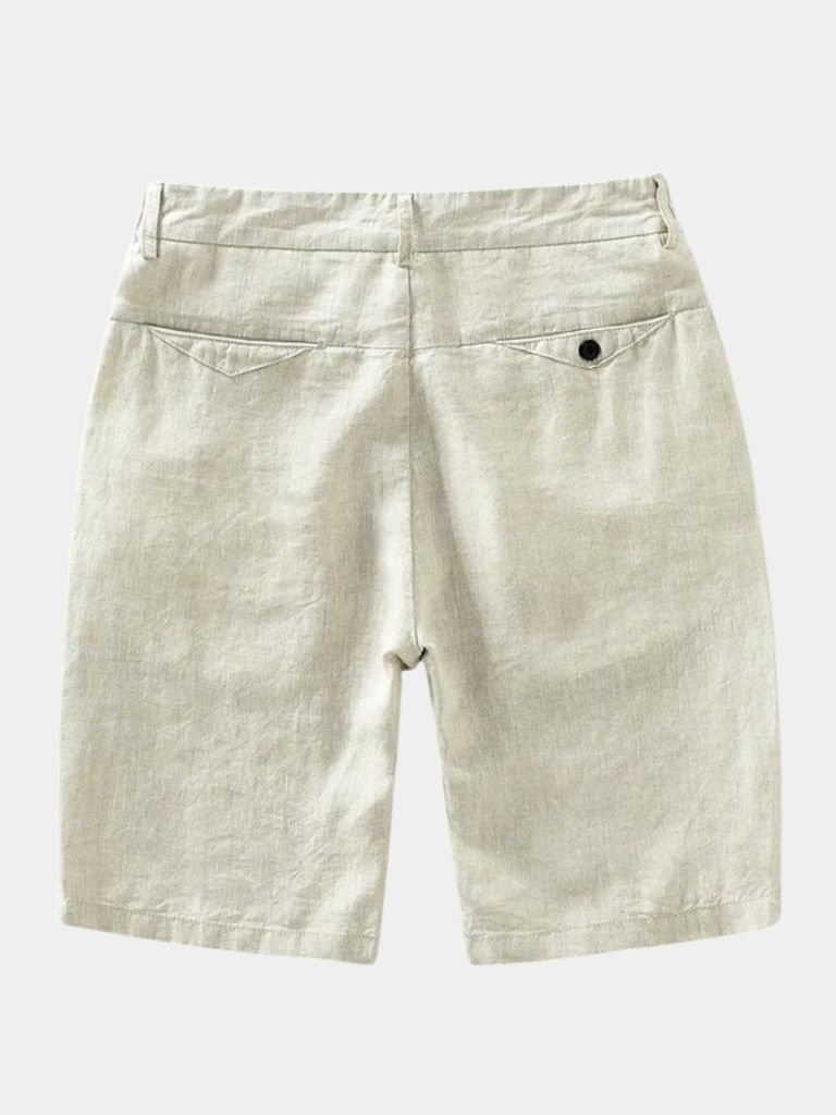 Bleu Horizon Linen Shorts — North Row | Full Length