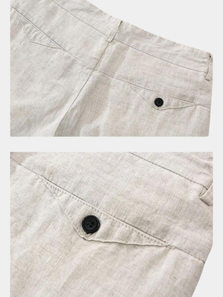 Bleu Horizon Linen Shorts — North Row | Worn Look