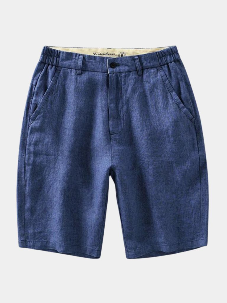 Bleu Horizon Linen Shorts — North Row | View 13