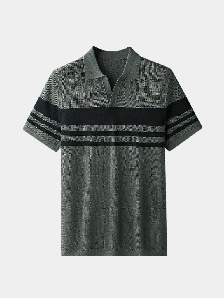 Caramel Lineage Polo — North Row | Collar Detail