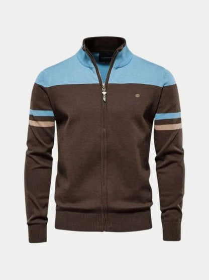 Cardigan Sweater Zipper Standing Collar Knitwear - North Row