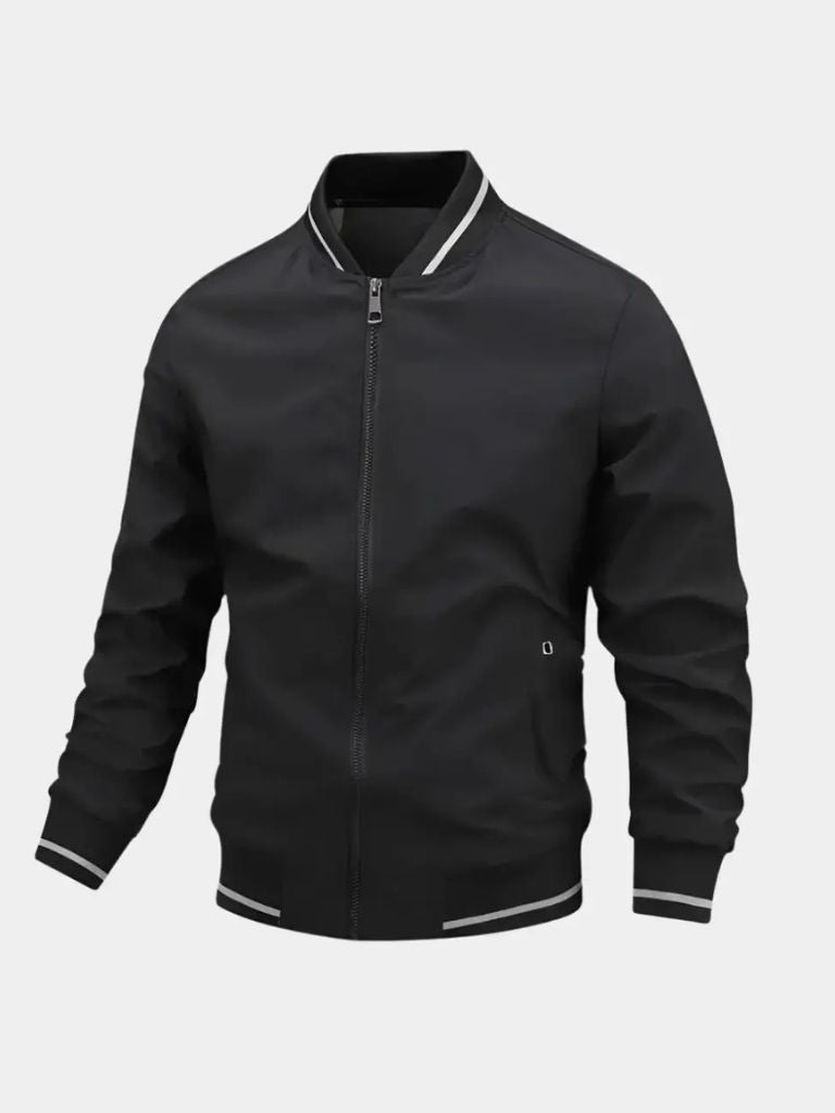 Casual Baseball Bomber Jacket — North Row | Front View