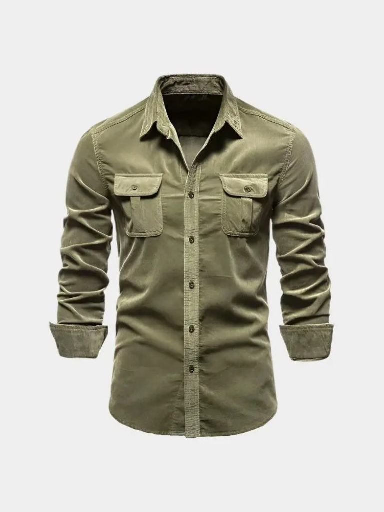 Casual Business Corduroy Shirt — North Row | Side View