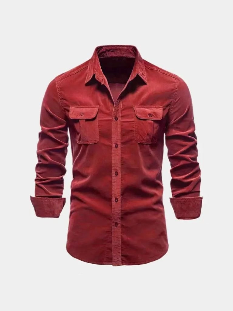 Casual Business Corduroy Shirt — North Row | Flat Lay