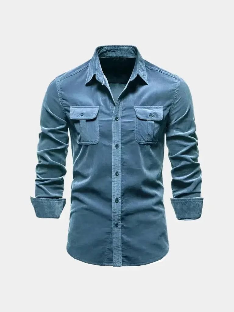 Casual Business Corduroy Shirt — North Row | Collar Detail