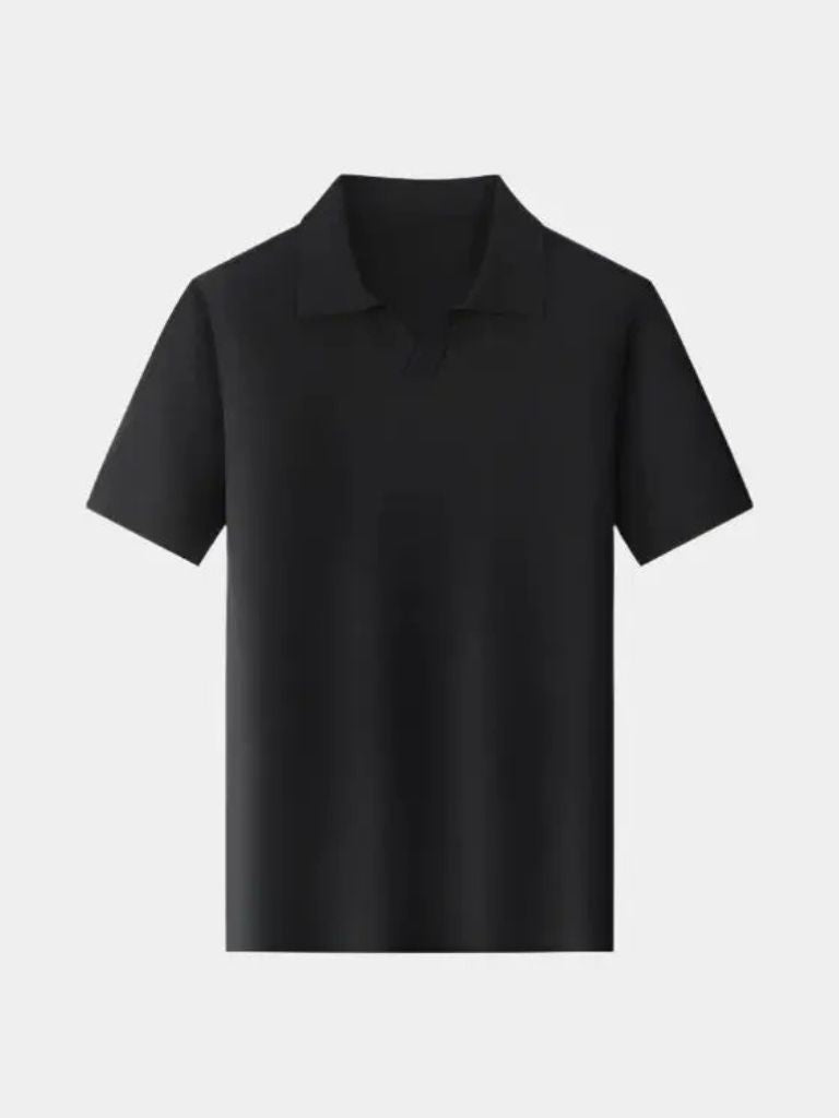 Casual Buttonless Knit Polo Shirt — North Row | Worn Look