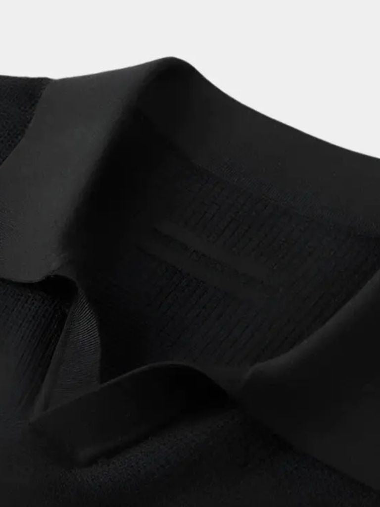 Casual Buttonless Knit Polo Shirt — North Row | Detail View