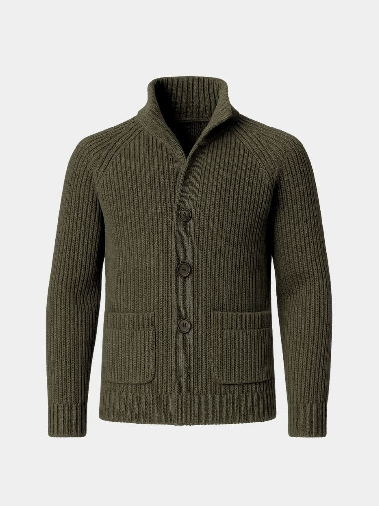 Classic Heritage Botton Knit Jacket — North Row | Close-Up