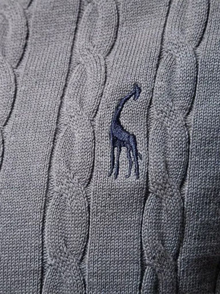 Cotton  Crew Neck Pullover Sweater — North Row | Back View