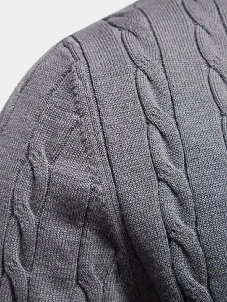 Cotton  Crew Neck Pullover Sweater — North Row | Detail View