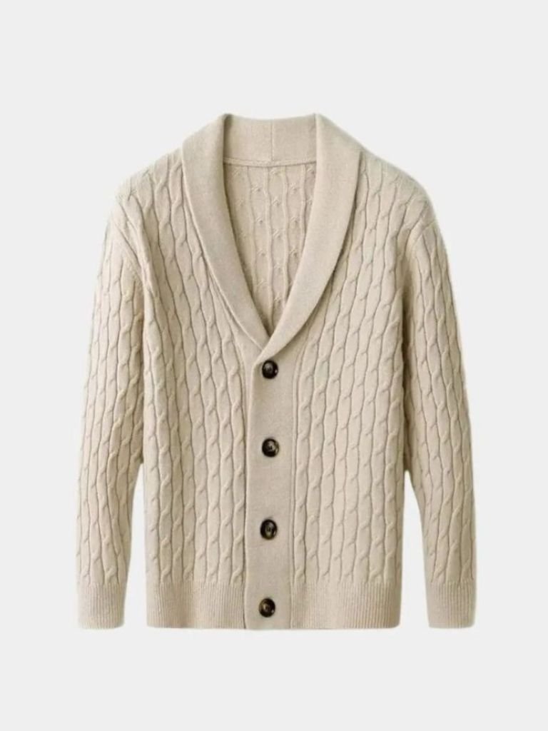 Cozy Classic Cardigan — North Row | Collar Detail