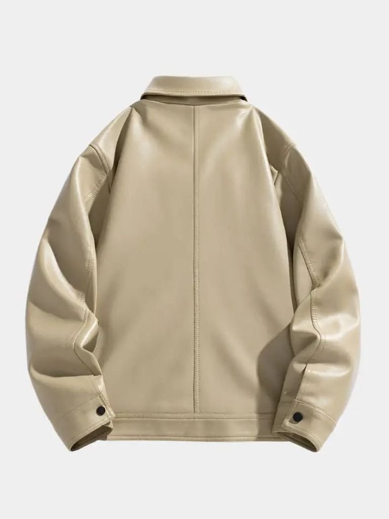 Denver Leather Jacket — North Row | Texture Detail
