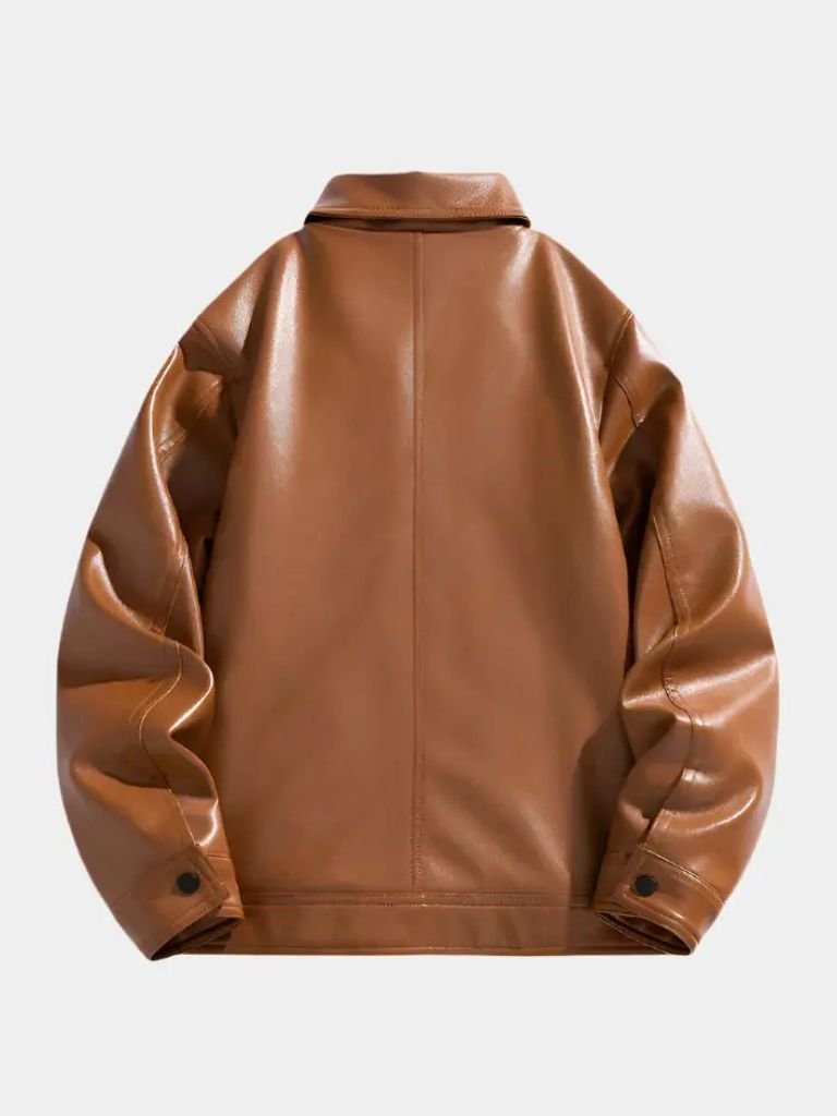 Denver Leather Jacket — North Row | Collar Detail