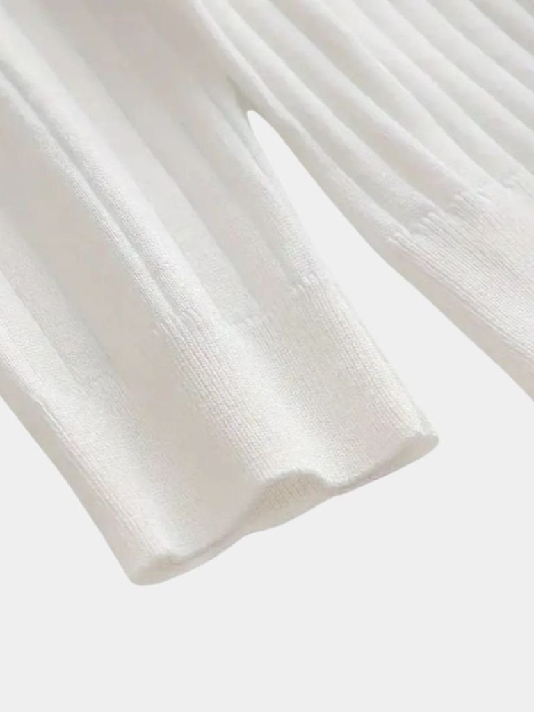 Elegant Open Collar Long Sleeve Polo — North Row | Close-Up