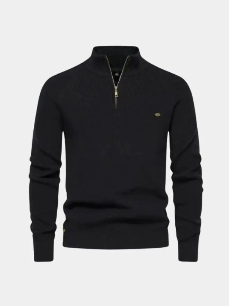 Elegant Quarter Zip Sweater — North Row | Flat Lay