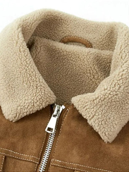 Essential Fleece Suede Jacket - North Row