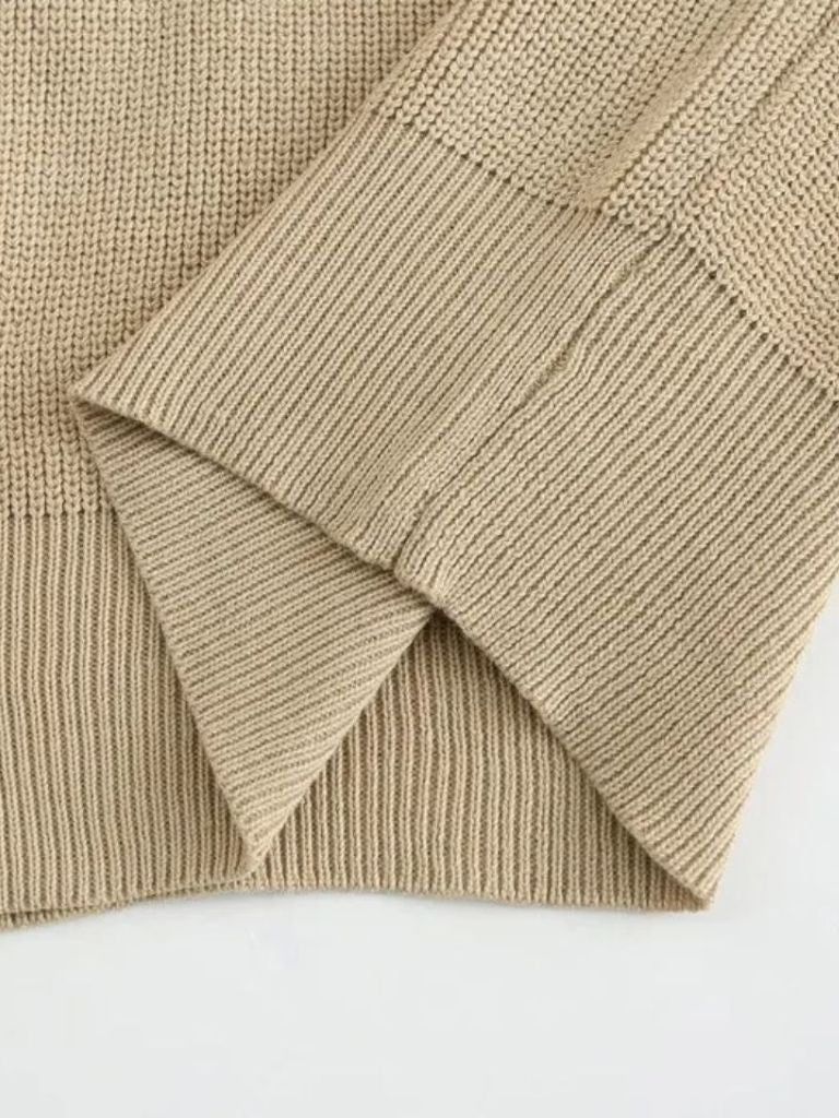 Essential Half Zip Sweater — North Row | Close-Up