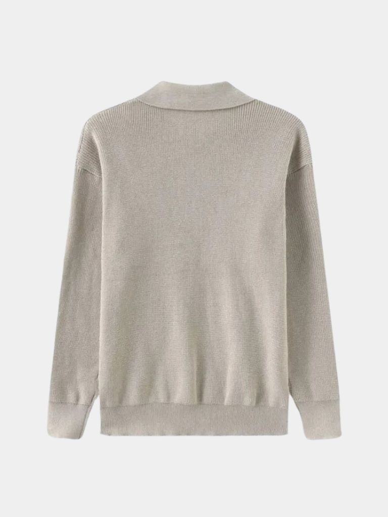 Essential Half Zip Sweater — North Row | Collar Detail