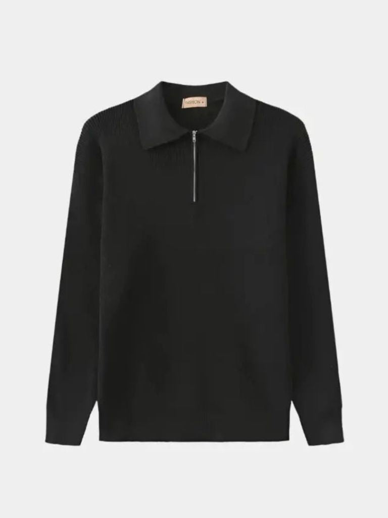 Essential Half Zip Sweater — North Row | Flat Lay
